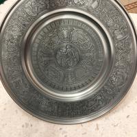 piatto in peltro Temperantia 