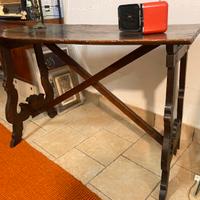 Tavolo consolle  fratino antico gamba a lira  600