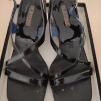 Sandali neri lucidi Platone