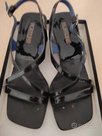 Sandali neri lucidi Platone