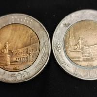 2 monete da lire 500. 