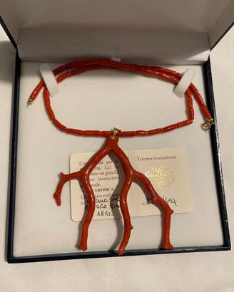 Collana in corallo sardo e oro