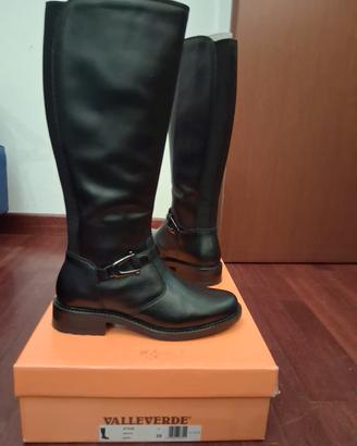 Stivali pelle nera Valleverde misura 38