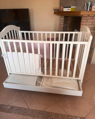 Culla, fasciatoio, vasca per bagnetto
