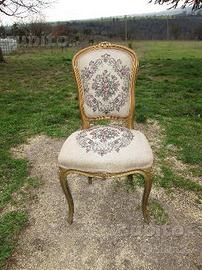 Coppia sedie stile Luigi Filippo dorate originali