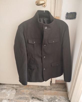 Giacca nera XL con collo alla coreana