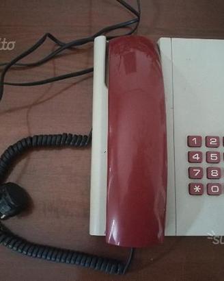 Telefono SIP anni '90 "Face Standard" Rosso Avorio