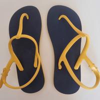 flipper donna infradito con cinturino blu giallo