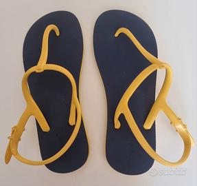 flipper donna infradito con cinturino blu giallo