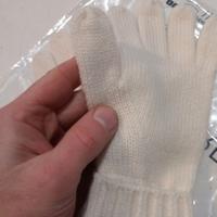 Guanti donna bianco panna taglia S cashmere