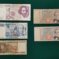 Lotto banconote lire italiane