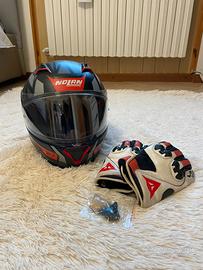 Casco integrale Nolan N87 e guanti Dainese Mig C2