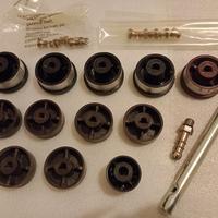 Manopole ed ugelli per macchina a gas.