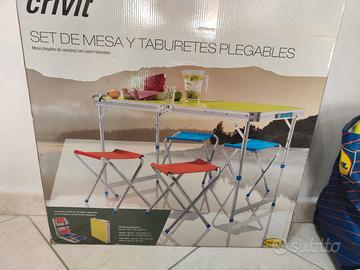 tavolo campeggio 4 sedie 