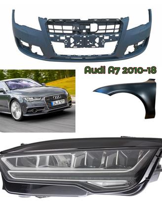 Audi A7 paraurti musata cofano fanale cerchi 10-18