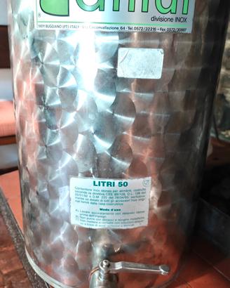 Fusto  alimentare acciaio inossidabile 50 L