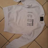 Felpa icon Dsq bianca