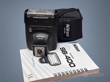 Flash Nikon SB-400 originale con custodia