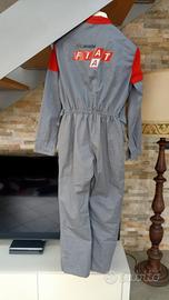 tuta da lavoro scritta Fiat pantalone salopette