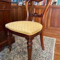 7 Sedie inglesi stile vittoriano in mogano