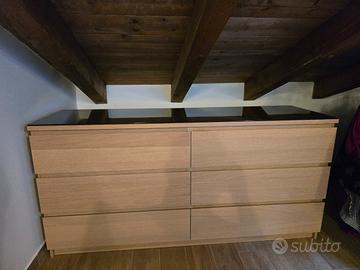 Cassettiera IKEA MALM 6 cassetti – rovere