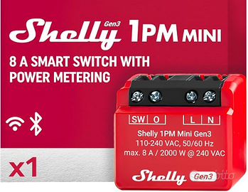 Shelly 1PM Mini Gen3  interruttore smart Wi-Fi