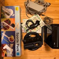 Nintendo Wii Nera + Giochi + Accessori Originali