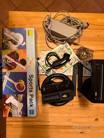 Nintendo Wii Nera + Giochi + Accessori Originali