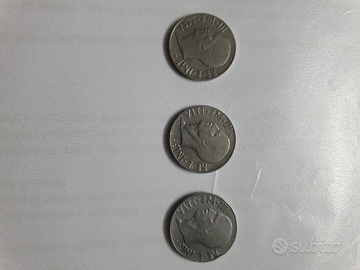 3 monete 20 centesimi 1940