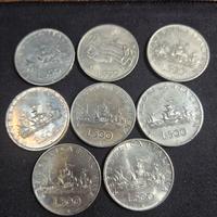 Lotto 8 monete in Argento Caravelle Unità d'Italia