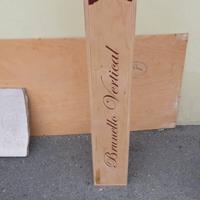 Cassetta legno pubblicitaria per bottiglie 