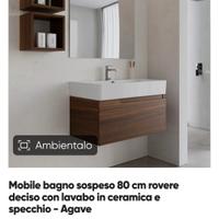 Mobile Bagno 80 cm noce 