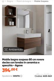 Mobile Bagno 80 cm noce 