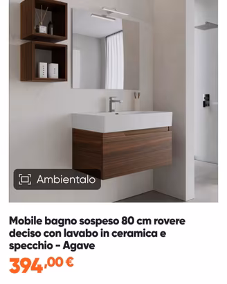 Mobile Bagno 80 cm noce 