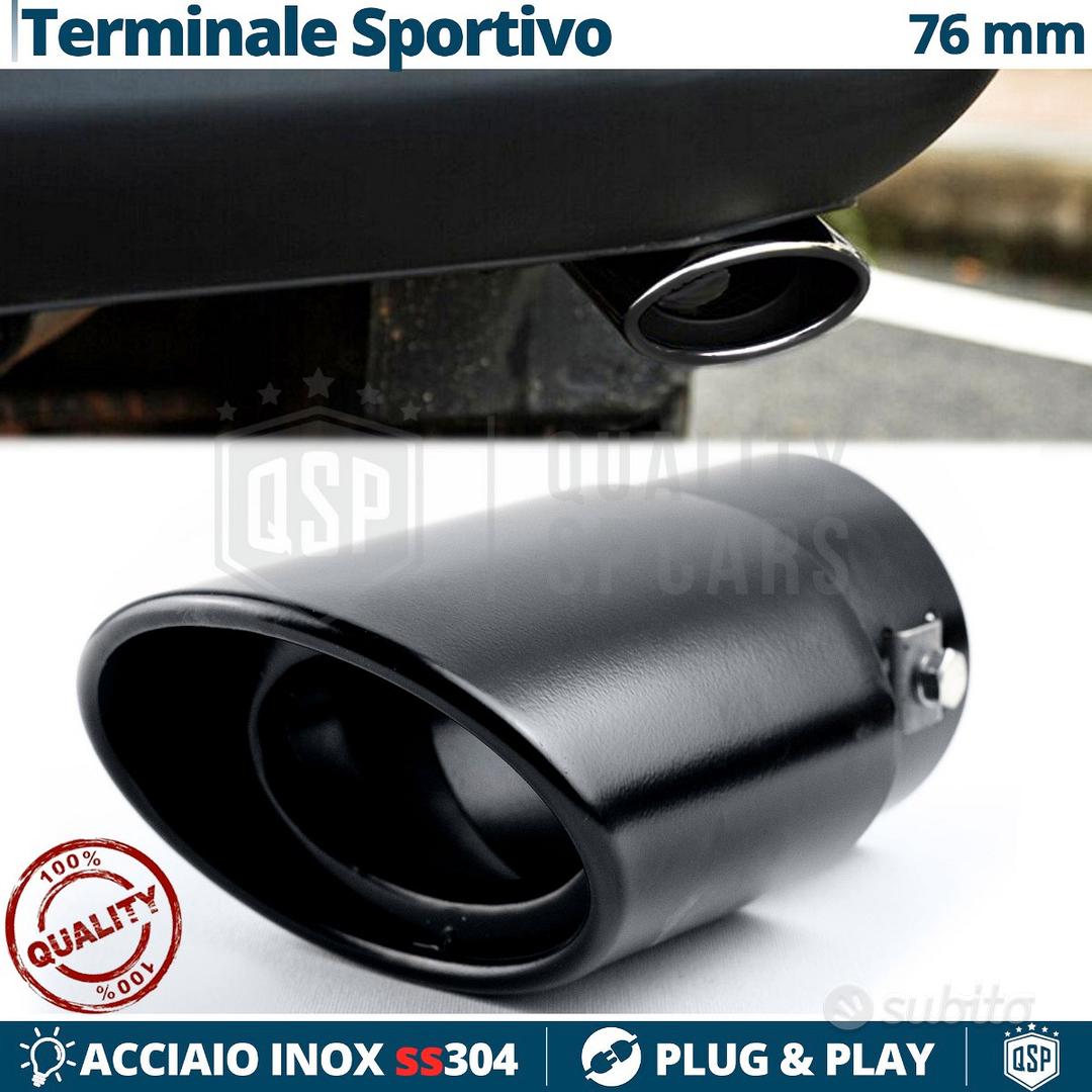 Subito - RT ITALIA CARS - TERMINALI di Scarico Auto ACCIAIO Inox Nero da 89  - Accessori Auto In vendita a Bari