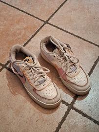 scarpe da ginnastica Nike pelle bianco e rosa 41