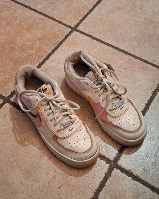 scarpe da ginnastica Nike pelle bianco e rosa 41