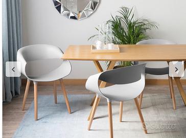 Coppia sedie mod. Charlotte grigie