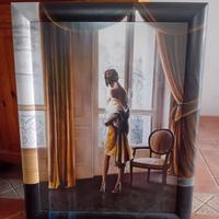 Quadro con cornice dipinta