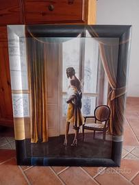 Quadro con cornice dipinta