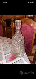 Bottiglia Decanter Vintage in Vetro Lavorato