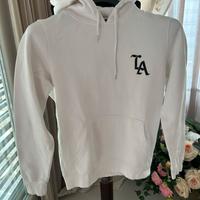 Felpa bianca con cappuccio uomo S in cotone