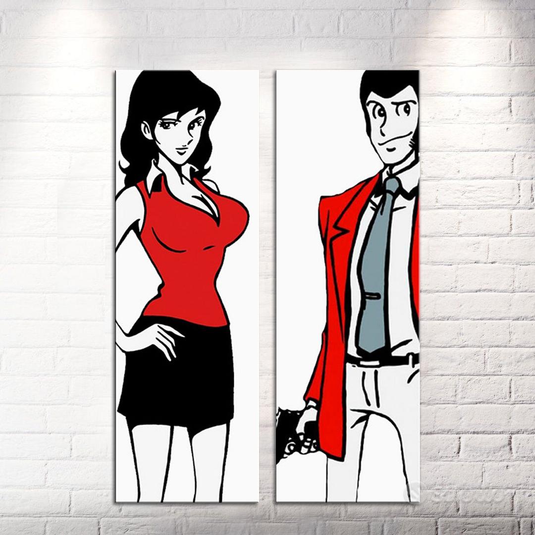 Quadro DIPINTO A MANO Lupin e Margot Pop Art - Arredamento e Casalinghi In  vendita a Taranto