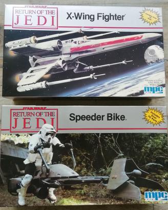STAR WARS MODELLINI SPEEDER BIKE E X-WING FIGHTER