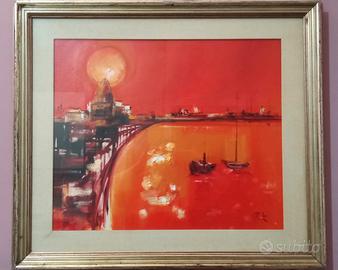 Quadro Olio Su Tela Stile Astratto