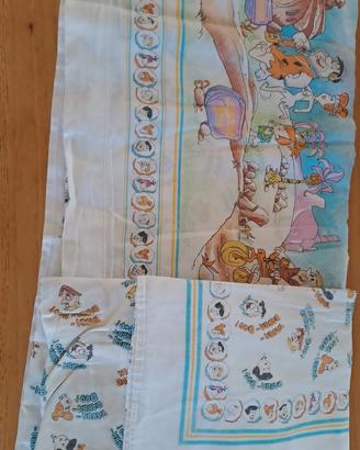 Lenzuola vintage 1 piazza "The Flintstones"