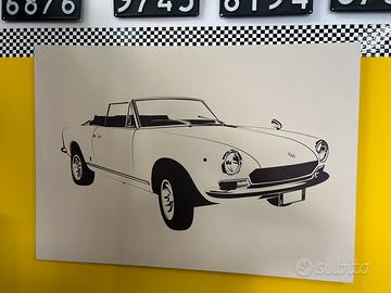 Quadri auto 500f e 124 spider fiat