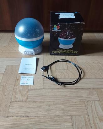 Lampada proiettore rotante stelle e luna 