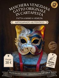 Maschera Veneziana  Gatto  - Fatta a mano
