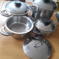 Set 4 pentole inox usate